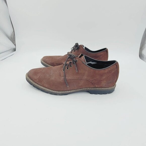Cole Haan Nathan Plain Toe Men's Oxford Lace Up Casual Shoe C30634 Brown 11.5M - Picture 2 of 12